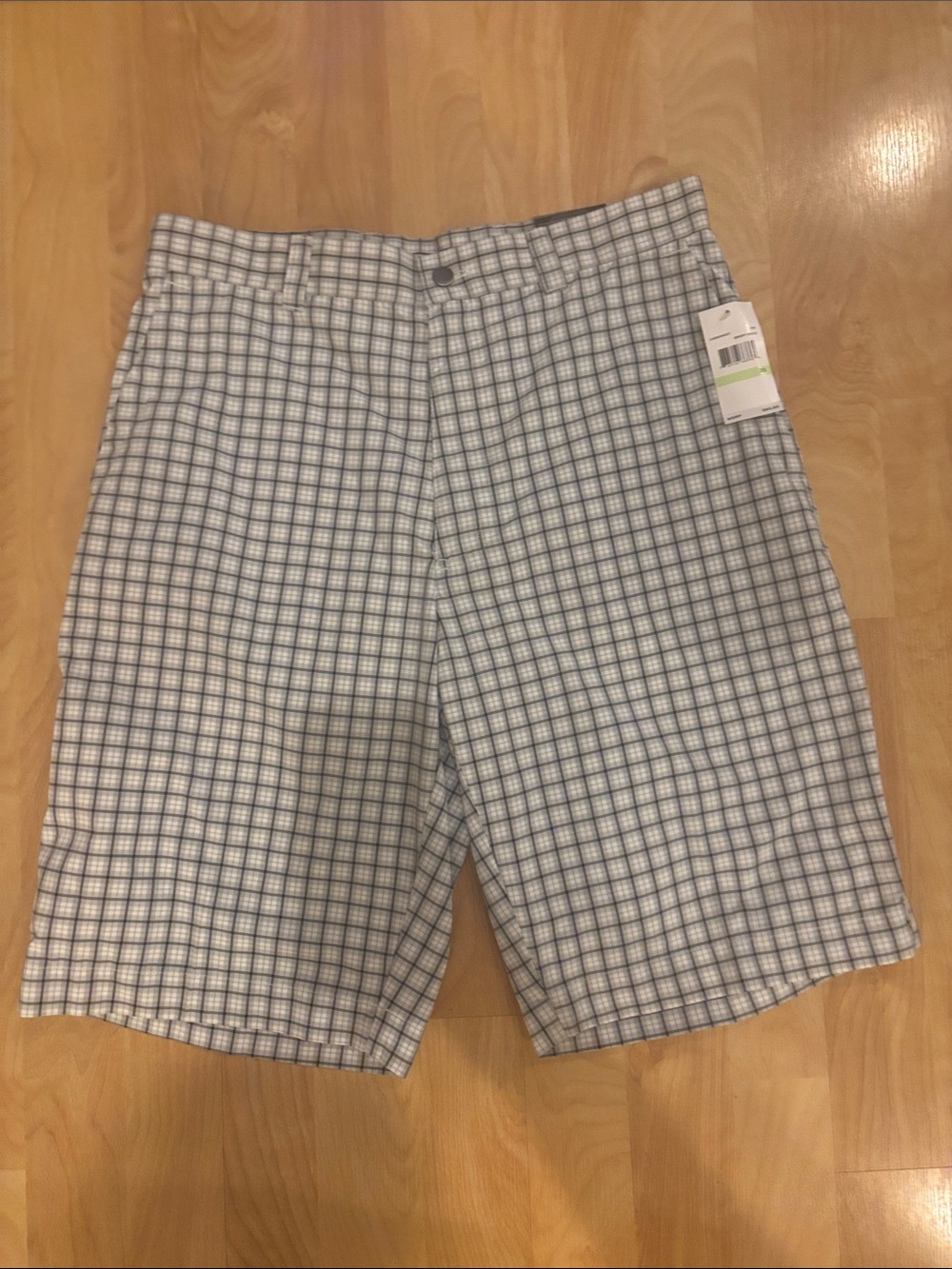 Callaway White and Blue Plaid Golf Shorts